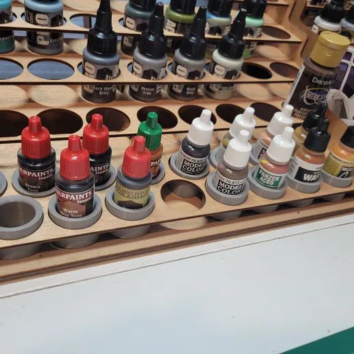 Hobby Paint Rack Diameter Reducing Collar FDM 3D print