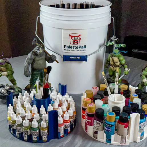 PalettePail: Craft Paint Edition – Modular Paint Tray System for 5-Gallon Buckets