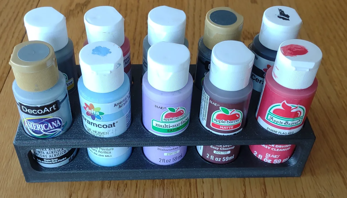 Parametric Custom Model Paint Bottle Holder