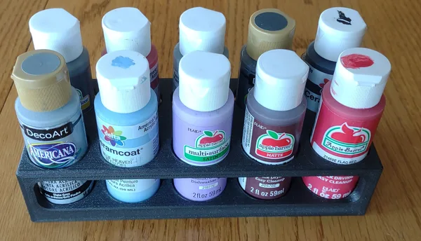 Parametric Custom Model Paint Bottle Holder