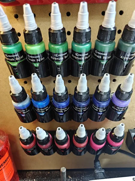 Paint bottle Holder for pegboard