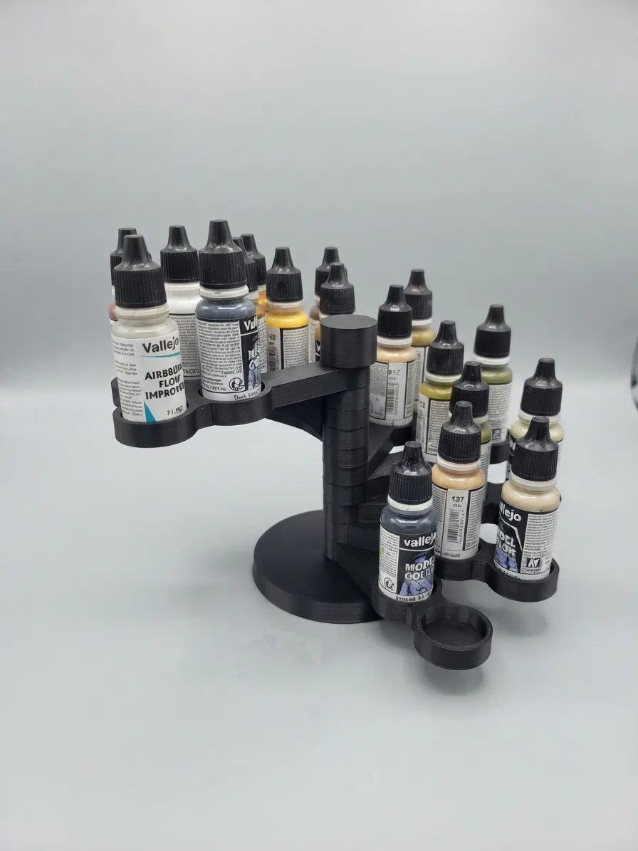 Expandable Fan-Deck Paint Bottle Holder - Vallejo/Army Painter Dropper Organizer (20 bottles)