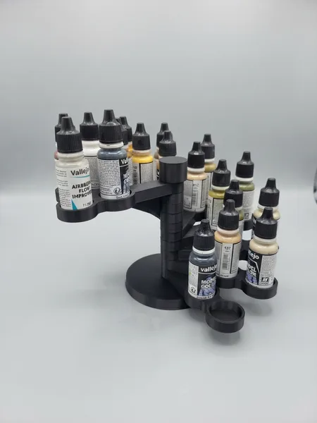 Expandable Fan-Deck Paint Bottle Holder - Vallejo/Army Painter Dropper Organizer (20 bottles)