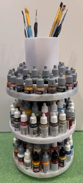 Model paint bottle holder (updated for 5 tiers)