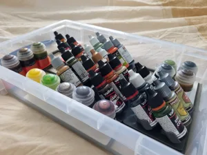 Gridfinity angled paint holder (Really Useful Box)