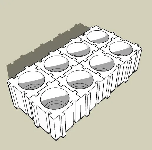 Modular Cube Vallejo Paint Bottle holder