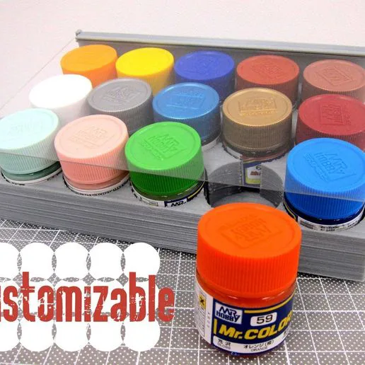 Paint Bottle Holder Customizable