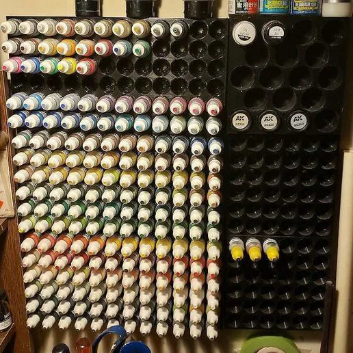 MIG/Vallejo Acrylic Vertical Wall Mount Paint Bottle Holder (6x12)