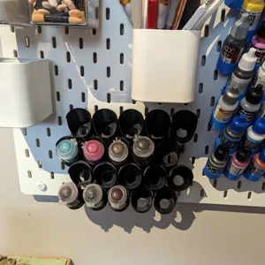 IKEA Skadis Pegboard - Games Workshop Paint Bottle Holder V2