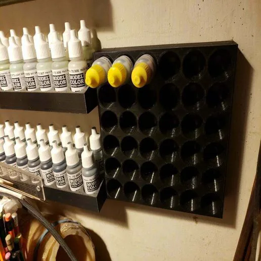 MIG/Vallejo Acrylic Vertical Wall Mount Paint Bottle Holder (6x6)