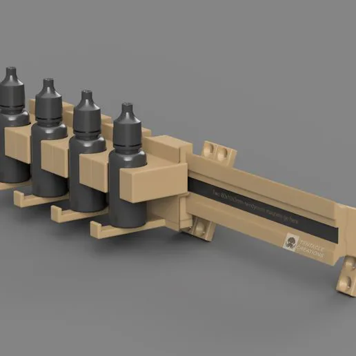 Modular Paint Rack wall mounted designed by TentacleCreations (read description)