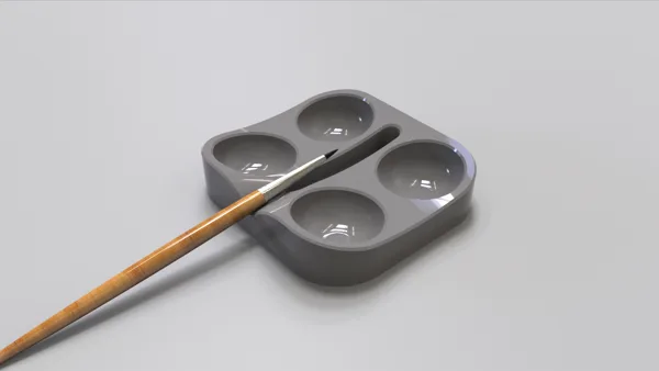 Ergonomic Paint Tray & Brush Holder #2