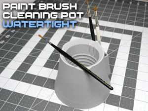 Miniatures Paint Brush Cleaning Pot - watertight
