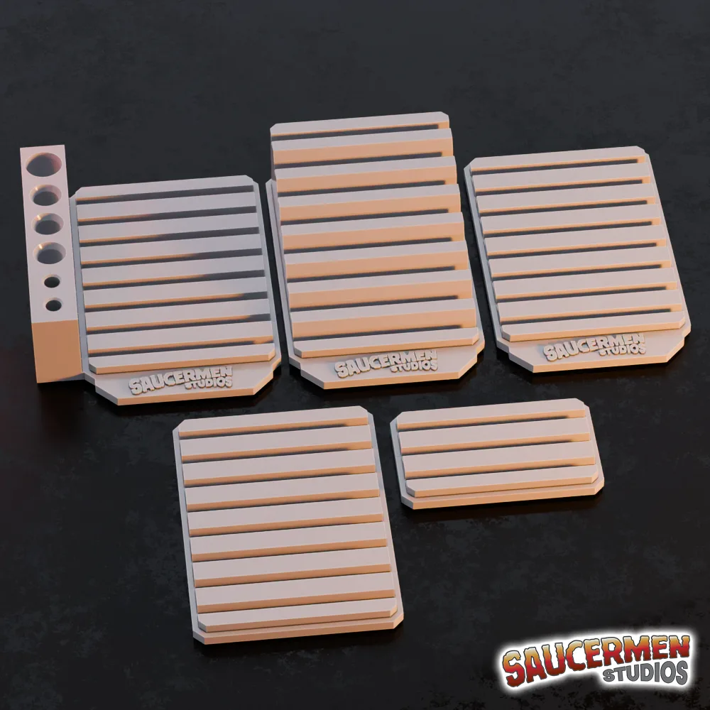 Texture / Practice Palette: Holding Racks with Brush Holders