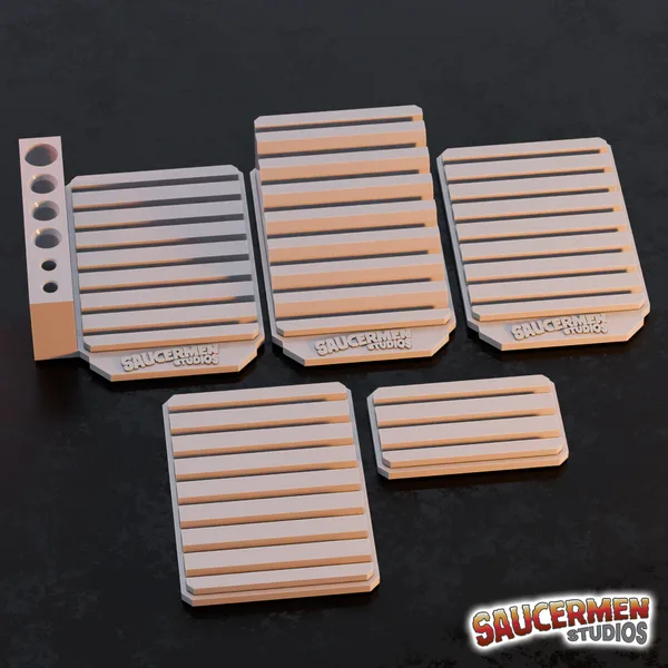 Texture / Practice Palette: Holding Racks with Brush Holders