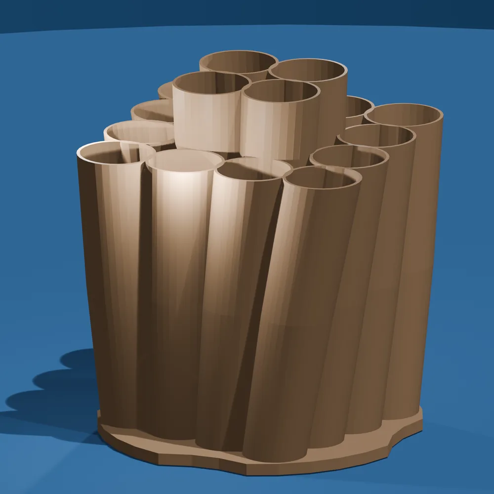 16-Slot Twisted Brush Holder