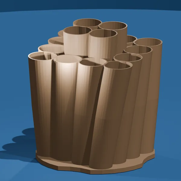 16-Slot Twisted Brush Holder