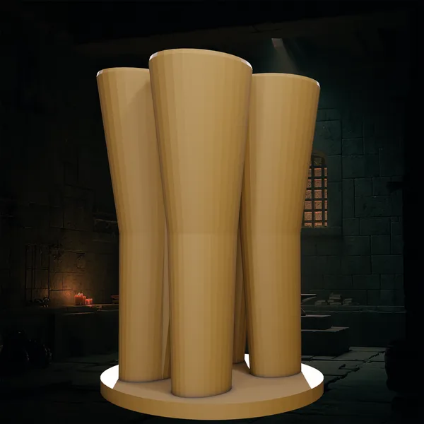 Quad Brush Holder/Vase 3d Print File