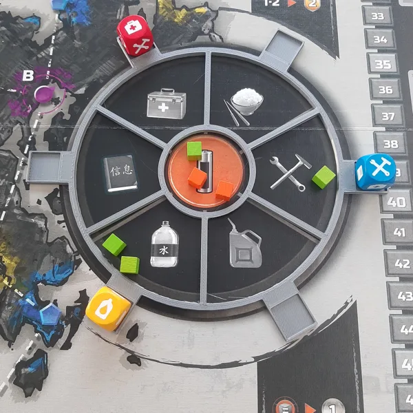 Resource wheel for the Board Game Blackout Hong Kong