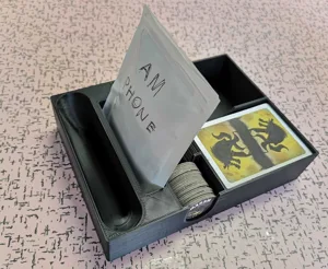 One Night Ultimate Werewolf + Expansions boardgame insert with passive speaker