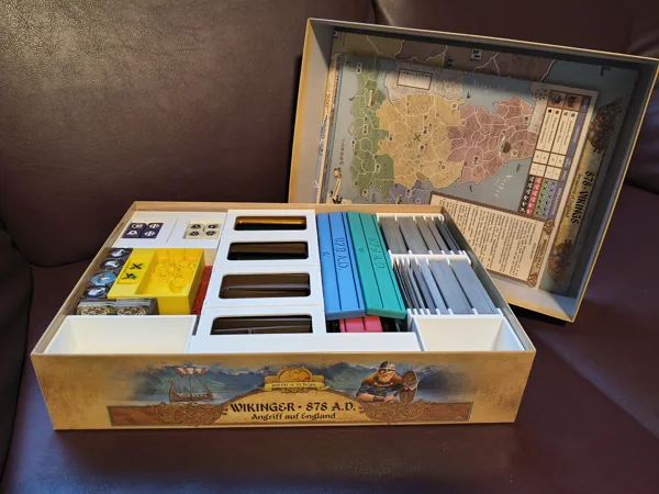 Organizer for 878 Vikings: Invasions of England (plus Viking Age exp. & promo cards - 2017 rectangular box)