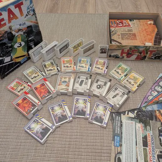 Heat: Pedal to the Metal + 3 Expansions Insert (Tunnel Vision, Heavy Rain, Rocky Roads and Legends) - Customizable!  !
