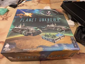 Planet Unknown (deluxe version) board game insert w/ supermoon, neoprene mats, sleeved cards