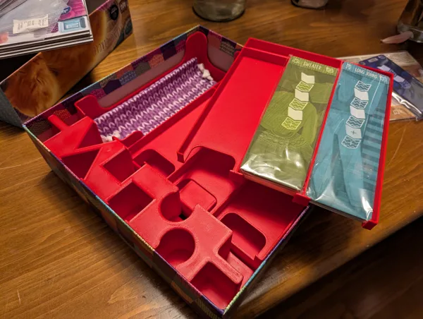Knitting Circle game insert for button tokens