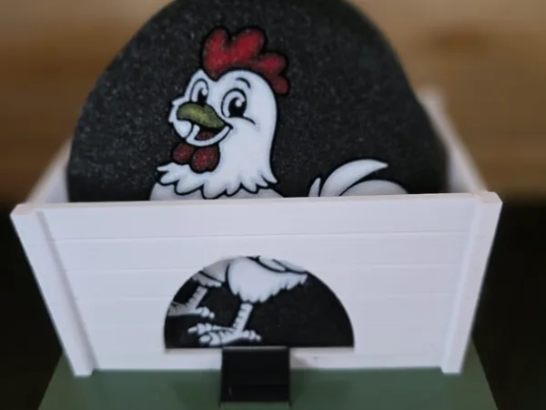 Chicken coaster and coup holder