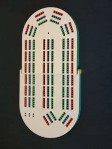 Cribbage board - 3-player, folding