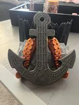 Kraken Cribbage Board and holder