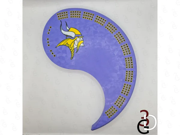 Yin Yang Cribbage Board - Minnesota Vikings