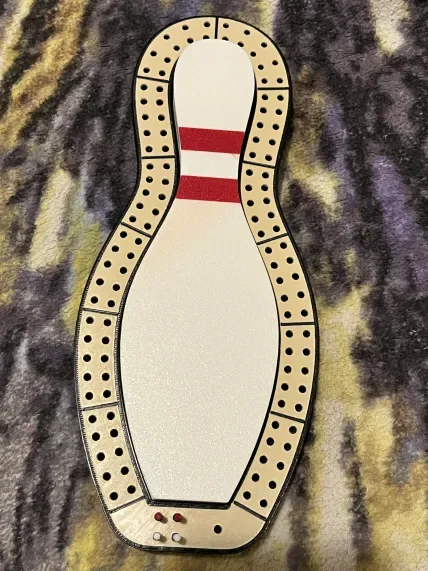 Bowling Pin Cribbage Board