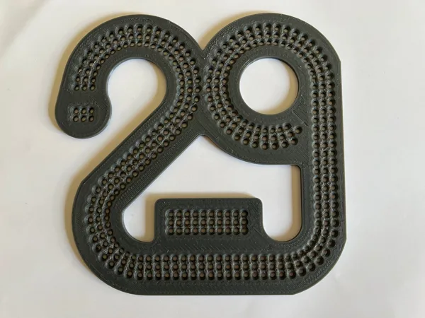 Cribbage board 29 shape drilling and routing template