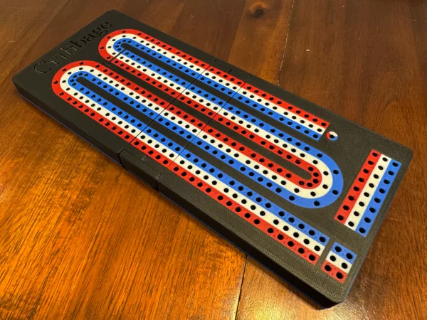 Travel Foldable Cribbage Board & Pegs