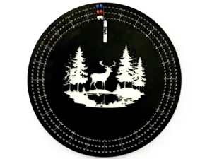 Deer Art Cribbage Board with pegs