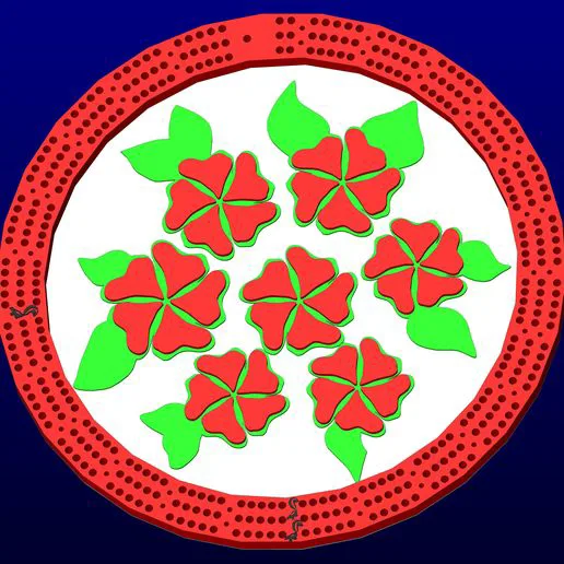 flowers cribbage board