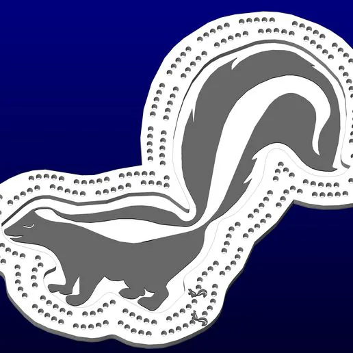 skunk cribbage board