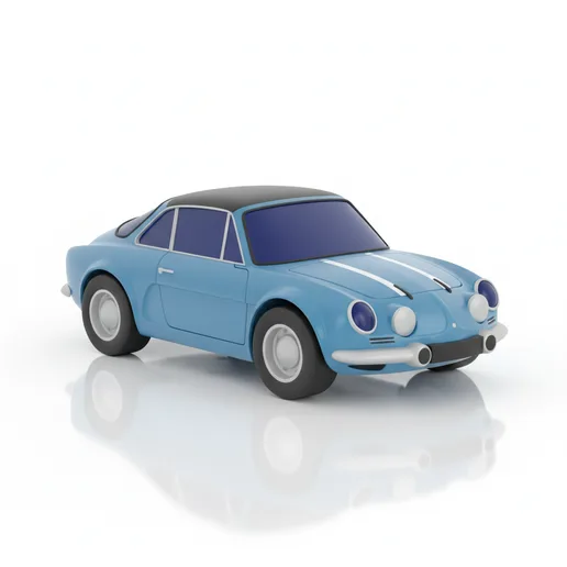 Renault Alpine A110 race car Original automobile car sculpture 3D Printable Model STL classic car Unique Digital Asset