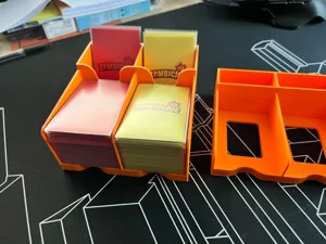 Zombicide sleeved cards tray (double and simple) with discard