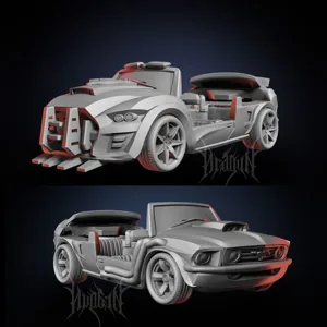 Mustang and Police Car - Zombicide