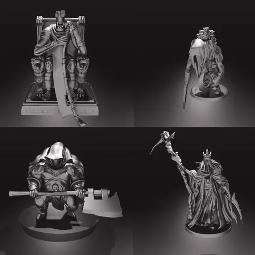 Set of Four Figures, Dark souls 3 / Bloodborne for Board game