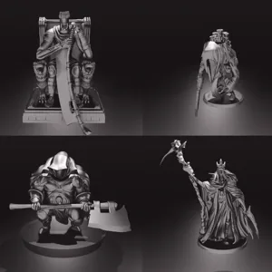 Set of Four Figures, Dark souls 3 / Bloodborne for Board game