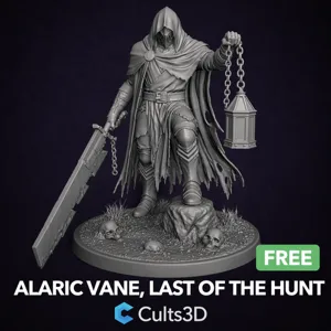 Alaric Vane, Last of the Hunt – Dark Gothic Hunter Miniature (32mm Resin DnD Bloodborne Style)