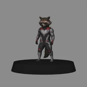 Rocket Raccon Quantum suit - Avengers endgame LOW POLYGONS AND NEW EDITION