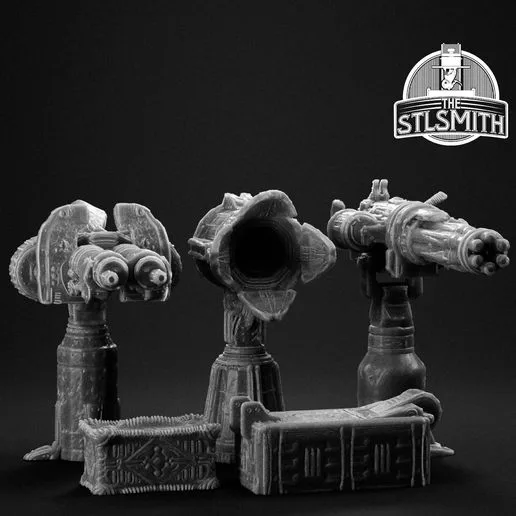 Turrets n Ammo Only Scatter Gears of War OT Miniature STL