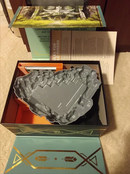 Dice Miner game insert and organizer for the deluxe edition