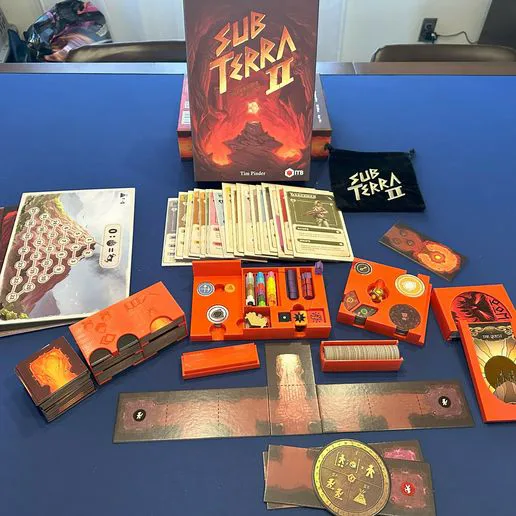 Sub Terra 2 II and expansions Board Game Insert Organizer No Lid Lift