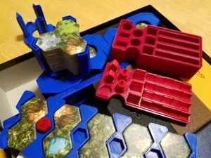 Taluva + Extension Expansion - Tile Holder, Player Tray, Organizer