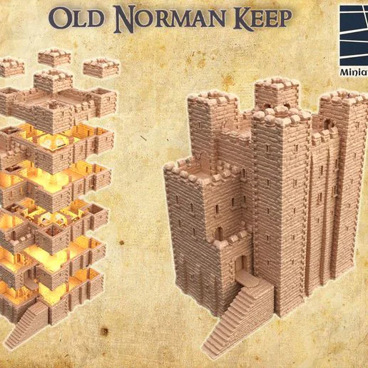 Old Norman Fort 28 mm Tabletop Terrain